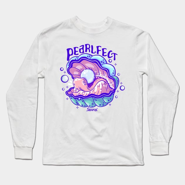 Pearlfect pearl in perfect clam pun Long Sleeve T-Shirt by SPIRIMAL